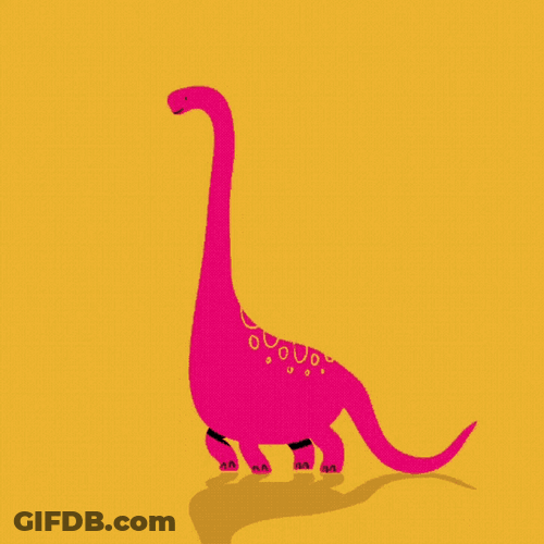 Brontosaurus Dinosaur Happy Hop GIF