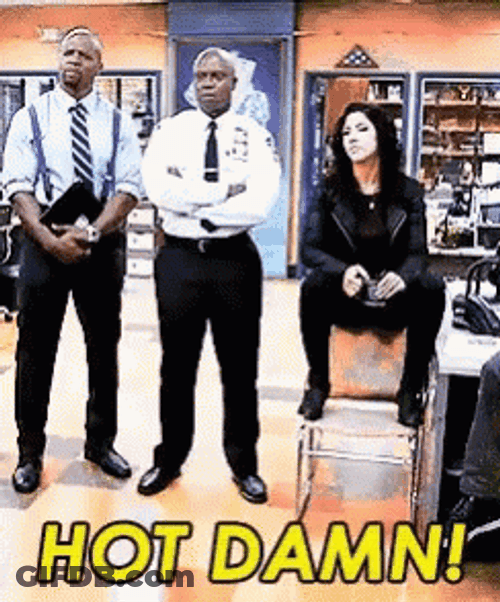Brooklyn 99 Andre Hot Damn Meme GIF