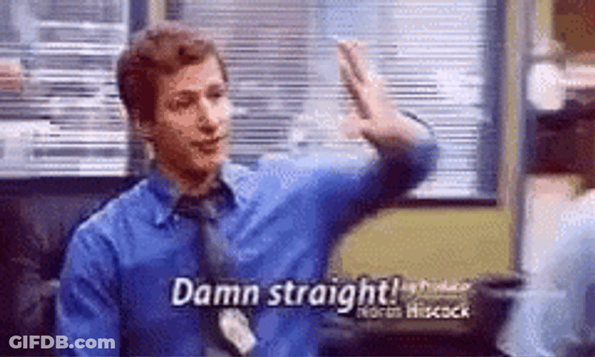 Brooklyn 99 Captain Jake And Charles High Five GIF