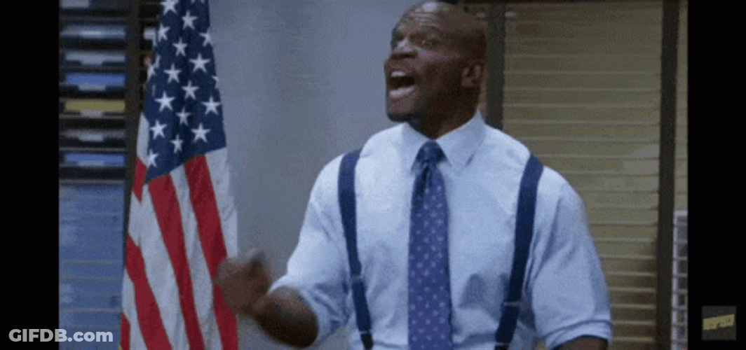 Brooklyn 99 Lieutenant Terry Shouts Nine Nine GIF