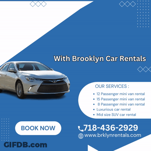 Brooklyn Car Rentals Silver Car Flyer GIF