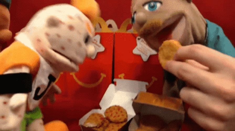 Brooklyn Guy Eating Chicken Nugget GIF