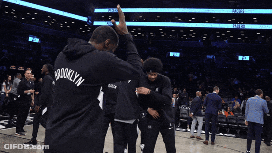 Brooklyn Nets James Harden Playful Hand Shake GIF