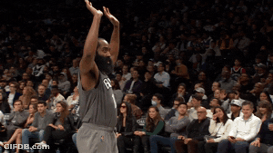 Brooklyn Nets James Harden Rallying The Crowd GIF