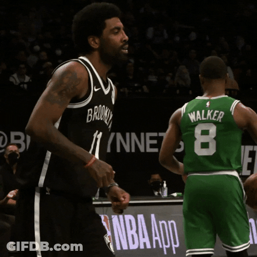 Brooklyn Nets Kyrie Irving Chest Pump GIF