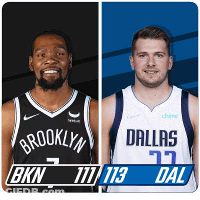 Brooklyn Nets Player And Dallas Player GIF