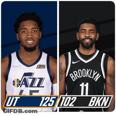 Brooklyn Nets Player And Jazz Player GIF