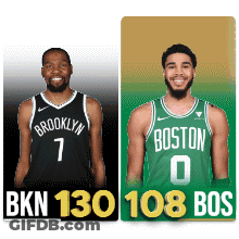 Brooklyn Nets Player Beside Boston Celtics Player GIF
