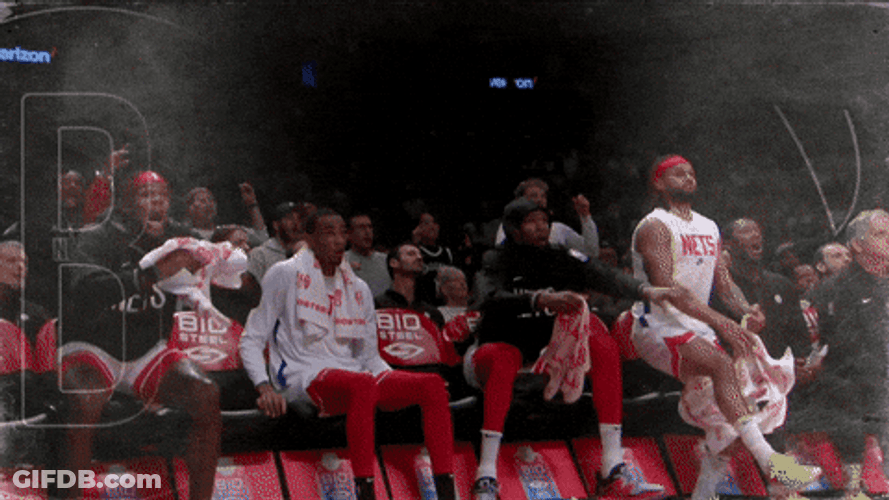 Brooklyn Nets Players Celebrating GIF