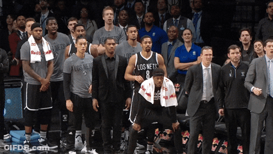 Brooklyn Nets Players Wild Celebration GIF
