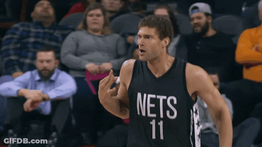 Brooklyn Nets Secret Hand Gesture Brook Lopez GIF