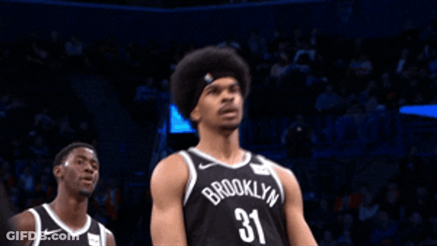 Brooklyn Nets Wacky Jarrett Allen Body Shake GIF