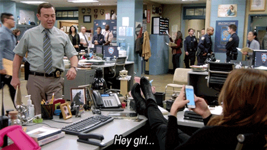 Brooklyn Nine Nine Boyle And Gina Hey Girl GIF