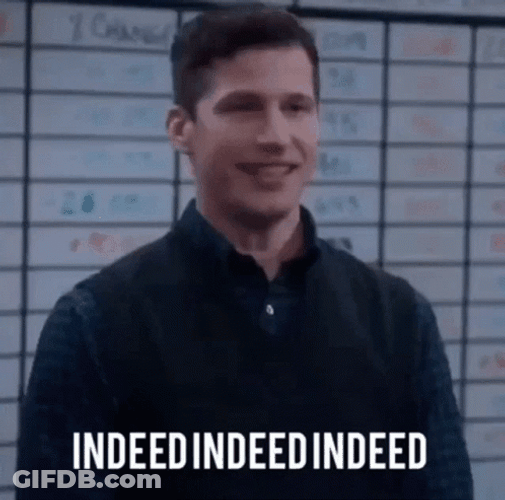 Brooklyn Nine Nine Detective Jake Indeed GIF