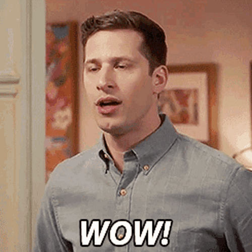 Brooklyn Nine Nine Jake Peralta Wow GIF