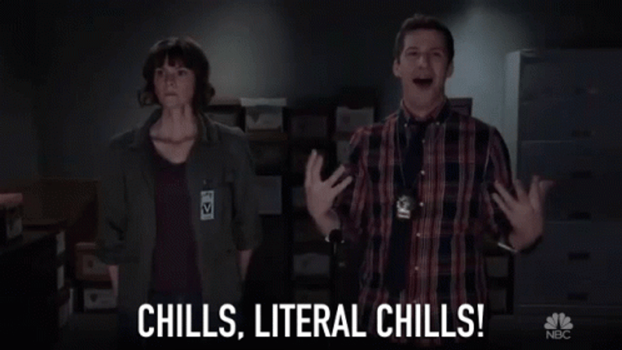 Brooklyn Nine Nine Literal Chills GIF