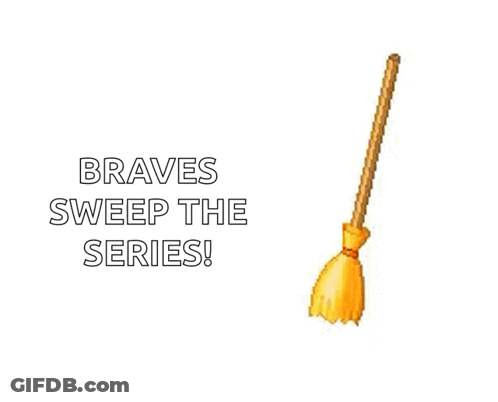 Broom Cartoon With Braves Sweep The Series GIF
