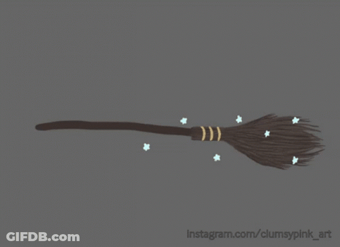 Broom Halloween Icon GIF