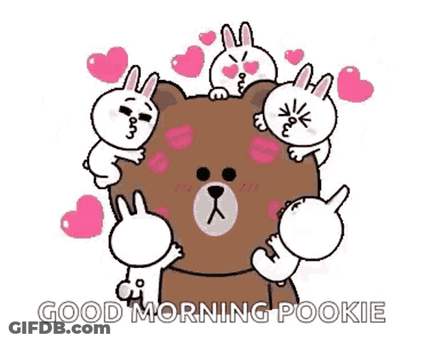 Brown And Cony Love GIF