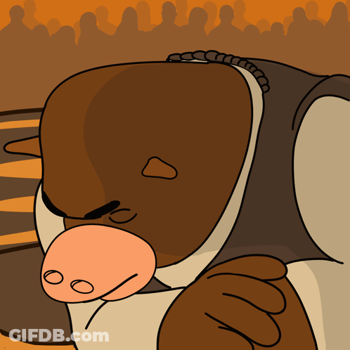 Brown And White Animal With Pink Nose GIF