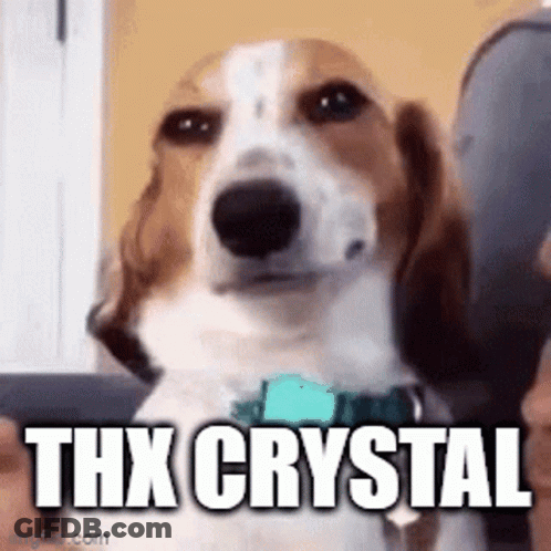 Brown And White Dog With Thx Crystal GIF