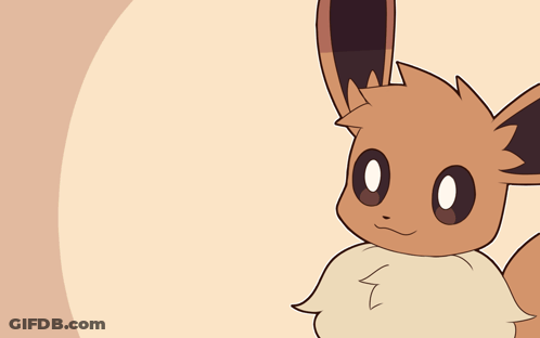 Brown And White Eevee Smiling GIF