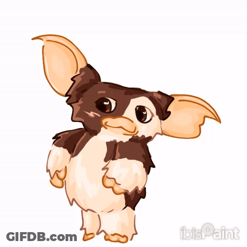 Brown And White Gizmo With Ibis Paint GIF