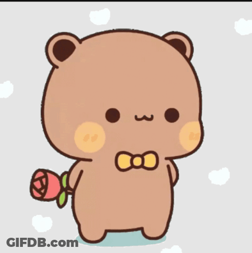Brown And White Teddy Bear Sitting On Fence GIF