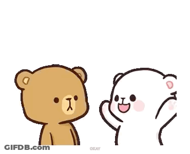 Brown And White Teddy Bears Standing GIF
