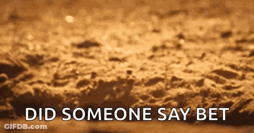 Brown Background With Did Someone Say Bet GIF