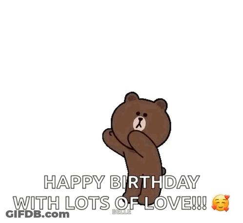 Brown Bear Hiding In Pile Of Red Hearts GIF