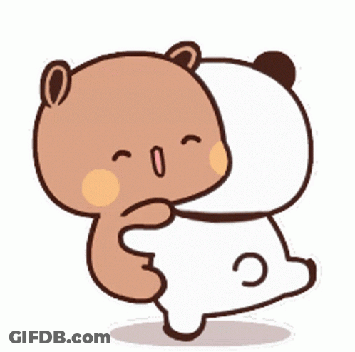 Brown Bear Hugging White Bear GIF