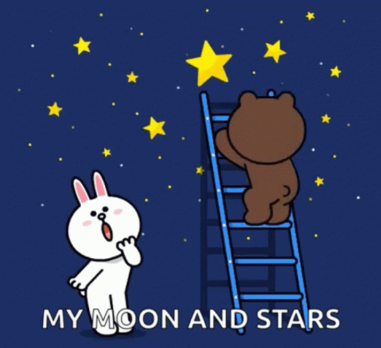 Brown Bear Picking Star GIF