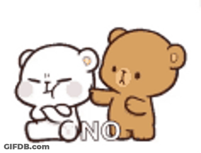 Brown Bear Poke The White Bear GIF