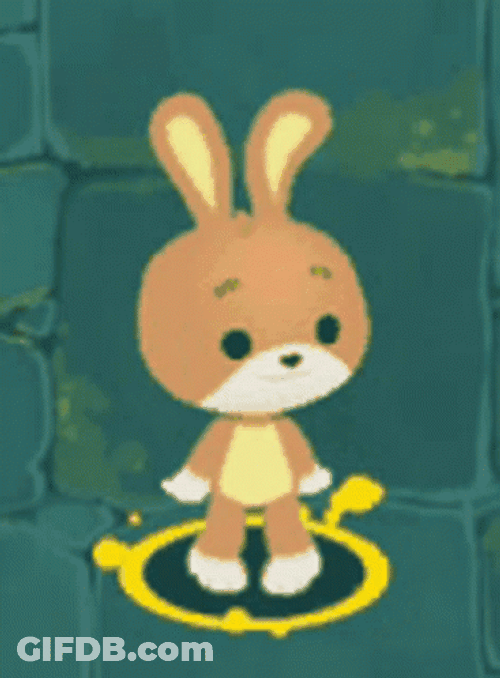 Brown Bunny Dancing On A Ring GIF