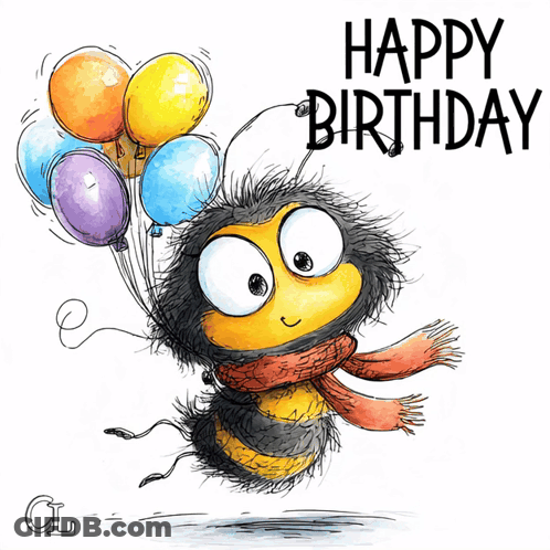 Brown Bunny Rabbit Saying It's Your Birthday GIF