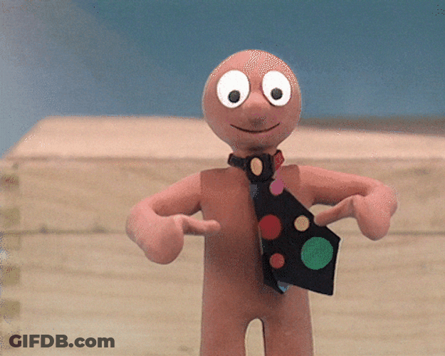 Brown Clay Man Clubbing GIF
