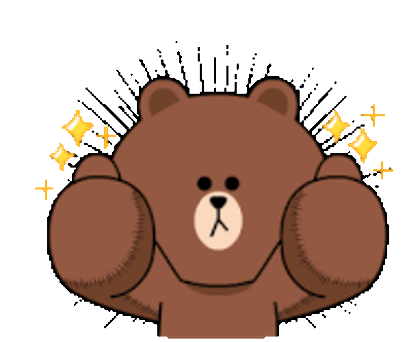 Brown Line Friends Sticker GIF