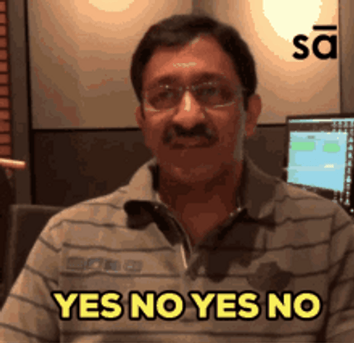 Brown Man Saying Yes No GIF