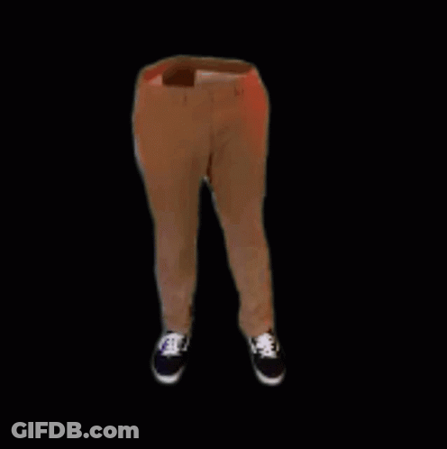 Brown Pants With Belt And Black Shoes GIF