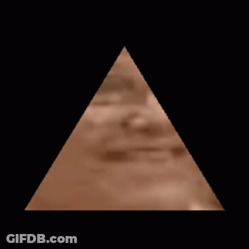 Brown Pyramid With Face GIF
