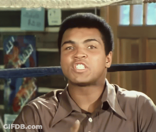 Brown Shirt Man Boxing Ring Lg GIF
