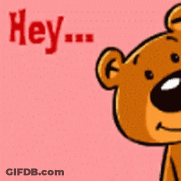 Brown Teddy Bear Close Up Pink Background GIF