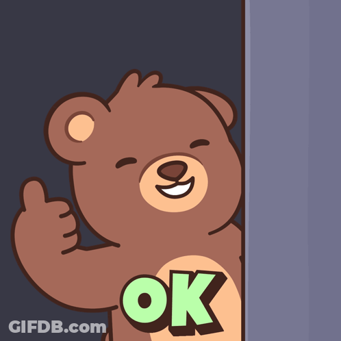 Brown Teddy Bear Giving Thumbs Up GIF