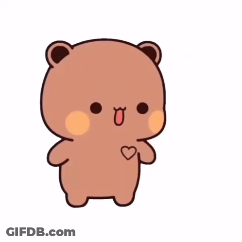 Brown Teddy Bear Holding Heart GIF