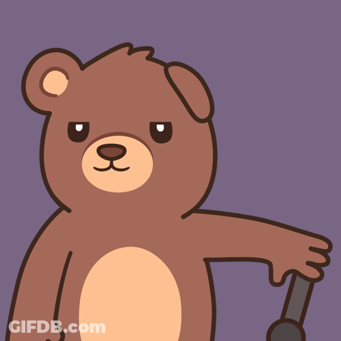 Brown Teddy Bear Holding Microphone GIF