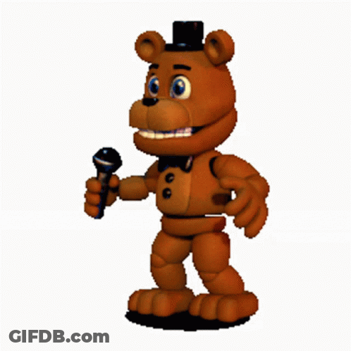 Brown Teddy Bear Holding Microphone GIF