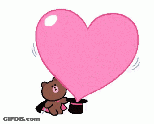 Brown Teddy Bear Holding Wand And Top Hat With Heart GIF
