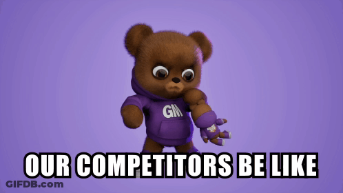Brown Teddy Bear In Purple Sweatshirt GIF