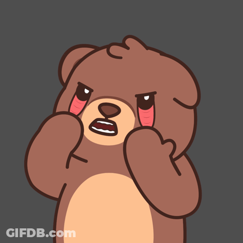 Brown Teddy Bear Making Face GIF